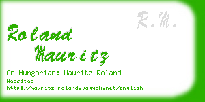 roland mauritz business card